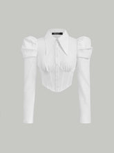MOD Gigot Sleeve Button Front Shirt